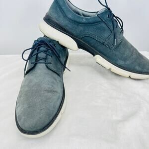 JOHNSTON & MURPHY XC4 Tanner Plain Toe Blue Nubuck Men's Shoes 12M  Waterproof